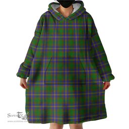 Scottish Strange of Balkaskie Clan Tartan Snuggie Hoodie Plaid Wearable Blanket Hoodie