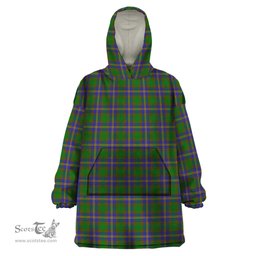 Scottish Strange of Balkaskie Clan Tartan Snuggie Hoodie Plaid Wearable Blanket Hoodie