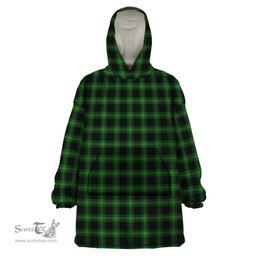 Scottish Perry Hunting Green Clan Tartan Snuggie Hoodie Plaid Wearable Blanket Hoodie
