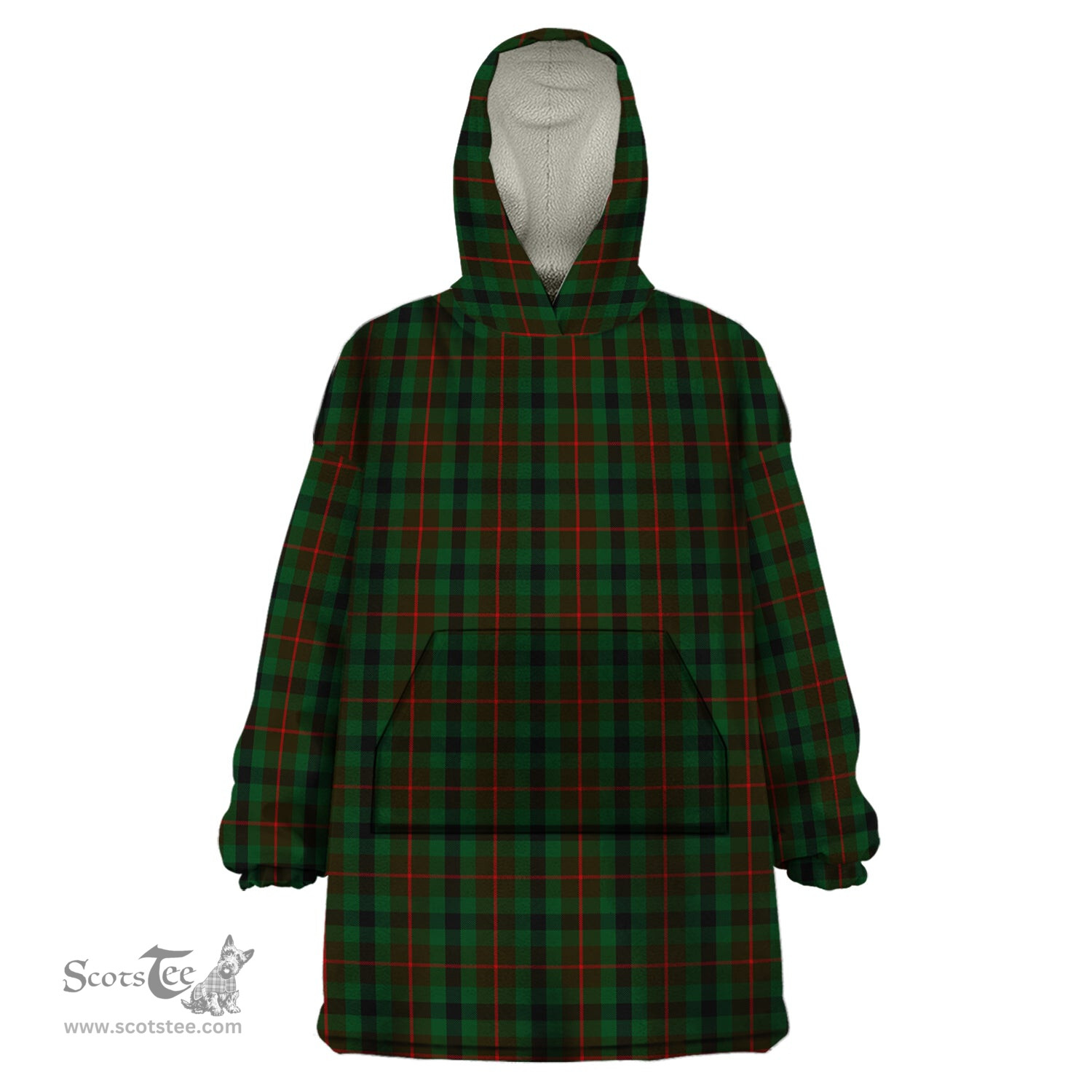 Scottish Tennant Clan Tartan Snuggie Hoodie Plaid Wearable Blanket Hoodie
