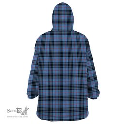 Scottish MacKay Blue Clan Tartan Snuggie Hoodie Plaid Wearable Blanket Hoodie