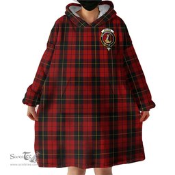 Scottish Wallace Clan Family Crest Tartan Snuggie Hoodie Plaid Wearable Blanket Hoodie