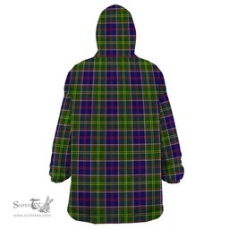 Scottish Whitefoord modern Clan Tartan Snuggie Hoodie Plaid Wearable Blanket Hoodie