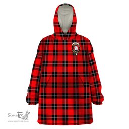 Scottish Ramsay Modern Clan Family Crest Tartan Snuggie Hoodie Plaid Wearable Blanket Hoodie