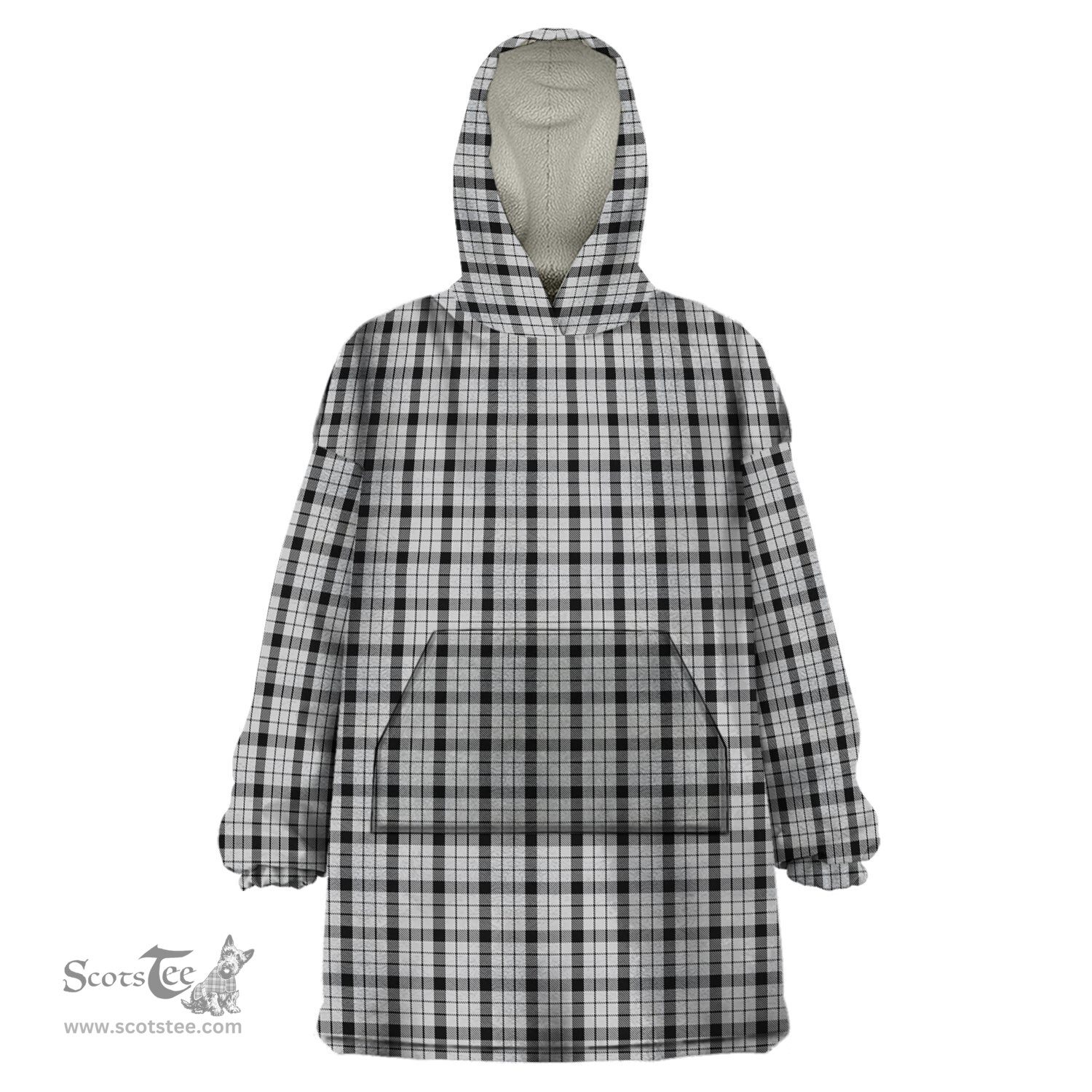 Scottish Wallace Dress Clan Tartan Snuggie Hoodie Plaid Wearable Blanket Hoodie