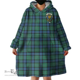 Scottish Sinclair Hunting Ancient Clan Family Crest Tartan Snuggie Hoodie Plaid Wearable Blanket Hoodie