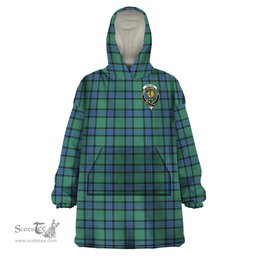 Scottish Sinclair Hunting Ancient Clan Family Crest Tartan Snuggie Hoodie Plaid Wearable Blanket Hoodie