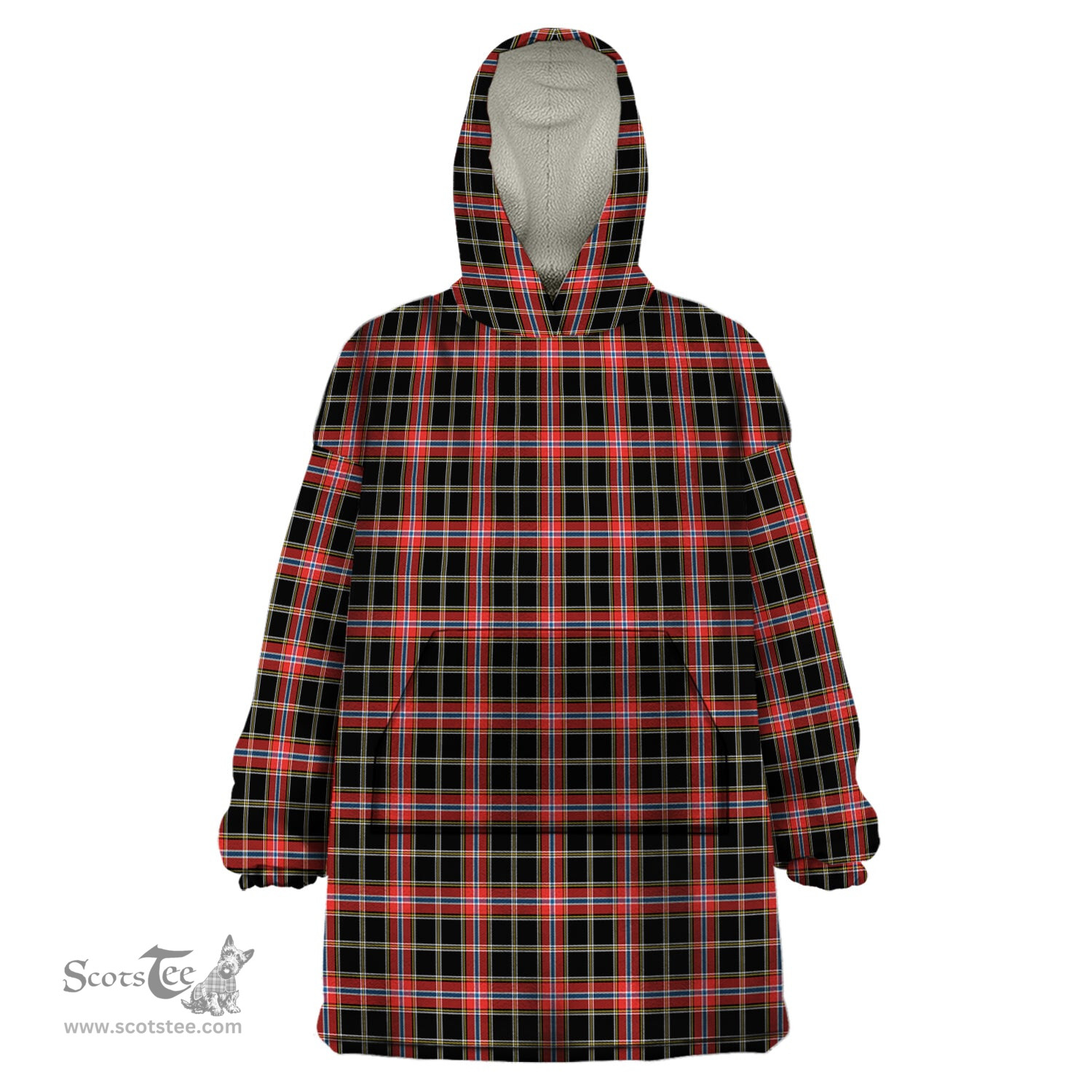 Scottish Norwegian Night Clan Tartan Snuggie Hoodie Plaid Wearable Blanket Hoodie
