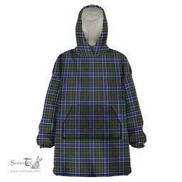 Scottish Ogilvie (Ogilvy) Hunting Modern Clan Tartan Snuggie Hoodie Plaid Wearable Blanket Hoodie