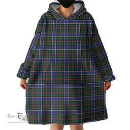 Scottish Ogilvie (Ogilvy) Hunting Modern Clan Tartan Snuggie Hoodie Plaid Wearable Blanket Hoodie