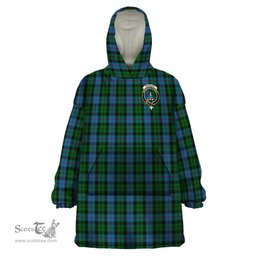 Scottish Morrison Society Clan Family Crest Tartan Snuggie Hoodie Plaid Wearable Blanket Hoodie
