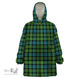 Scottish Rollo Ancient Clan Tartan Snuggie Hoodie Plaid Wearable Blanket Hoodie