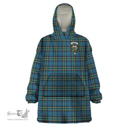 Scottish Ralston UK Clan Family Crest Tartan Snuggie Hoodie Plaid Wearable Blanket Hoodie