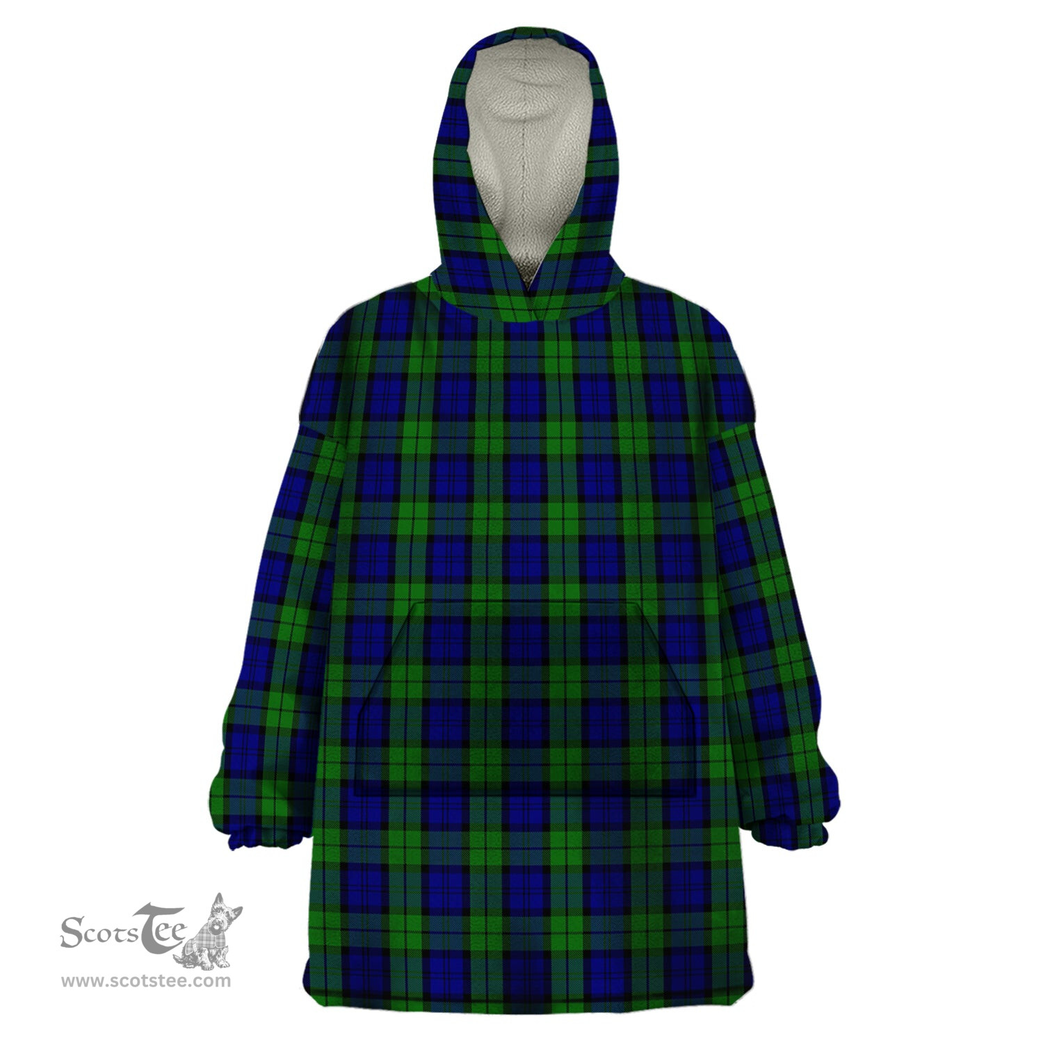 Scottish Wartley Hunting Clan Tartan Snuggie Hoodie Plaid Wearable Blanket Hoodie