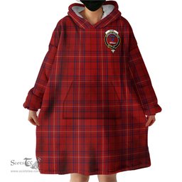 Scottish Rose of Kilravock Clan Family Crest Tartan Snuggie Hoodie Plaid Wearable Blanket Hoodie