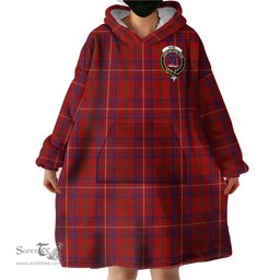 Scottish Rose Clan Family Crest Tartan Snuggie Hoodie Plaid Wearable Blanket Hoodie