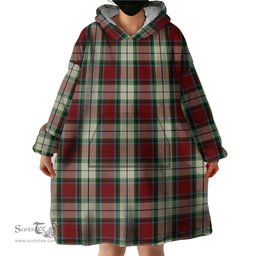 Scottish Rose White Dress Clan Tartan Snuggie Hoodie Plaid Wearable Blanket Hoodie