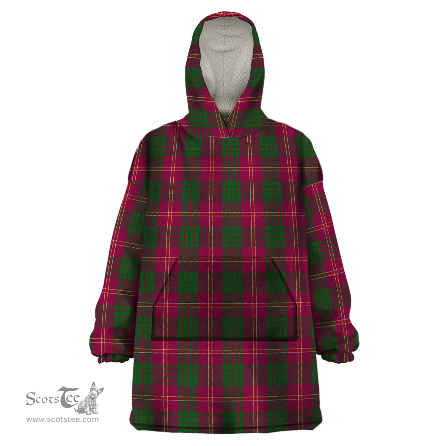 Scottish Wasko Clan Tartan Snuggie Hoodie Plaid Wearable Blanket Hoodie