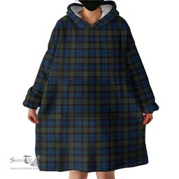 Scottish Riddoch Clan Tartan Snuggie Hoodie Plaid Wearable Blanket Hoodie