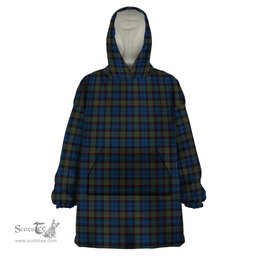 Scottish Riddoch Clan Tartan Snuggie Hoodie Plaid Wearable Blanket Hoodie