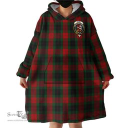 Scottish Skene of Cromar Black Clan Family Crest Tartan Snuggie Hoodie Plaid Wearable Blanket Hoodie