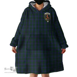 Scottish Sutherland Clan Family Crest Tartan Snuggie Hoodie Plaid Wearable Blanket Hoodie