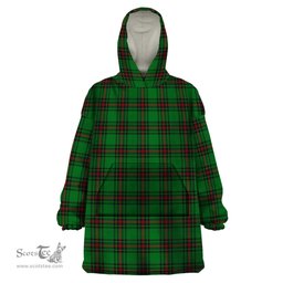 Scottish Orrock Clan Tartan Snuggie Hoodie Plaid Wearable Blanket Hoodie