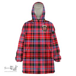 Scottish Straiton Clan Family Crest Tartan Snuggie Hoodie Plaid Wearable Blanket Hoodie