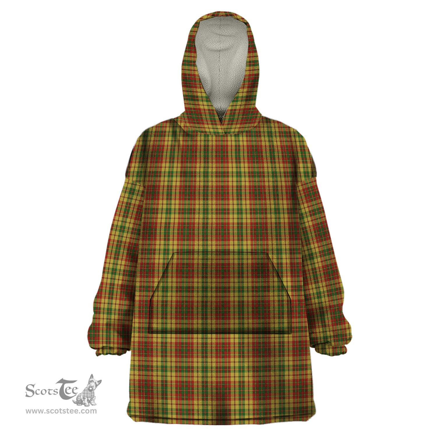 Scottish Strathearn Modern Clan Tartan Snuggie Hoodie Plaid Wearable Blanket Hoodie