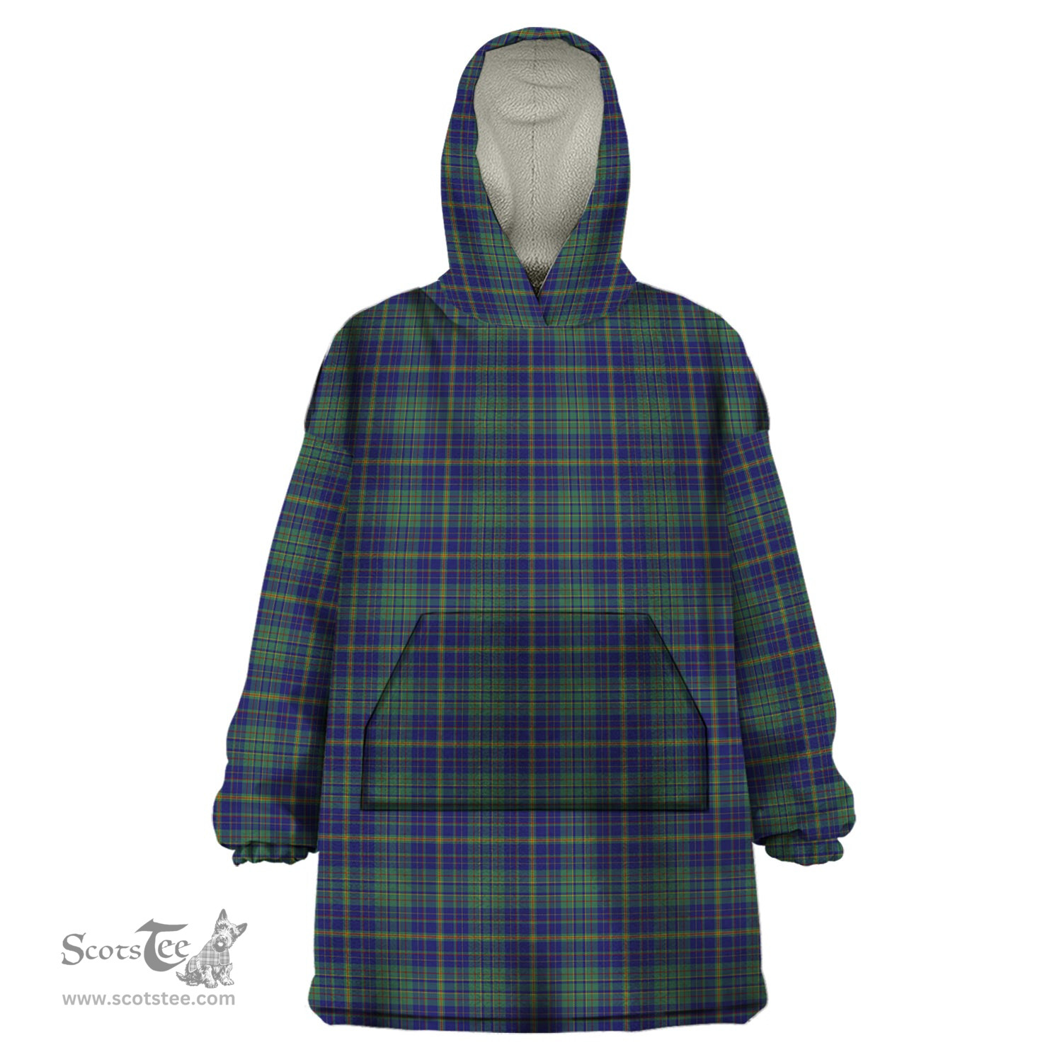 Scottish Platt Clan Tartan Snuggie Hoodie Plaid Wearable Blanket Hoodie