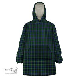 Scottish Stephenson Hunting Clan Tartan Snuggie Hoodie Plaid Wearable Blanket Hoodie