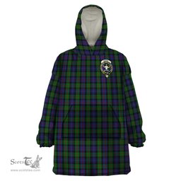 Scottish Murray of Atholl Clan Family Crest Tartan Snuggie Hoodie Plaid Wearable Blanket Hoodie
