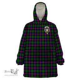 Scottish Urquhart Modern Clan Family Crest Tartan Snuggie Hoodie Plaid Wearable Blanket Hoodie