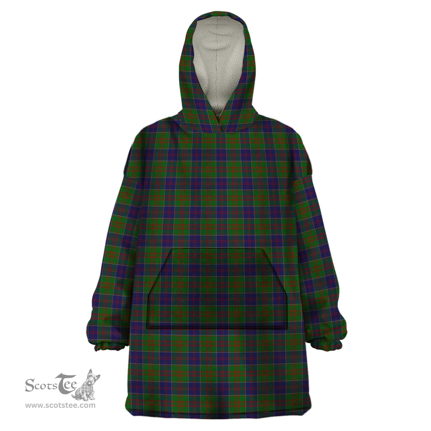 Scottish Stewart of Appin Hunting Clan Tartan Snuggie Hoodie Plaid Wearable Blanket Hoodie