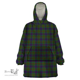 Scottish Stewart of Appin Hunting Clan Tartan Snuggie Hoodie Plaid Wearable Blanket Hoodie