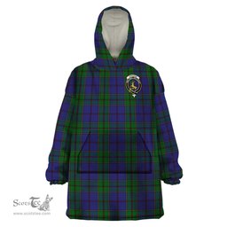 Scottish Strachan Clan Family Crest Tartan Snuggie Hoodie Plaid Wearable Blanket Hoodie