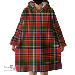 Scottish Stewart Royal Clan Tartan Snuggie Hoodie Plaid Wearable Blanket Hoodie