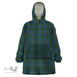 Scottish Tait Clan Tartan Snuggie Hoodie Plaid Wearable Blanket Hoodie