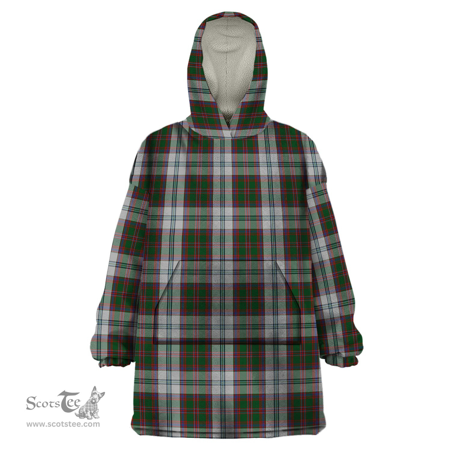 Scottish Stewart of Appin Dress Clan Tartan Snuggie Hoodie Plaid Wearable Blanket Hoodie