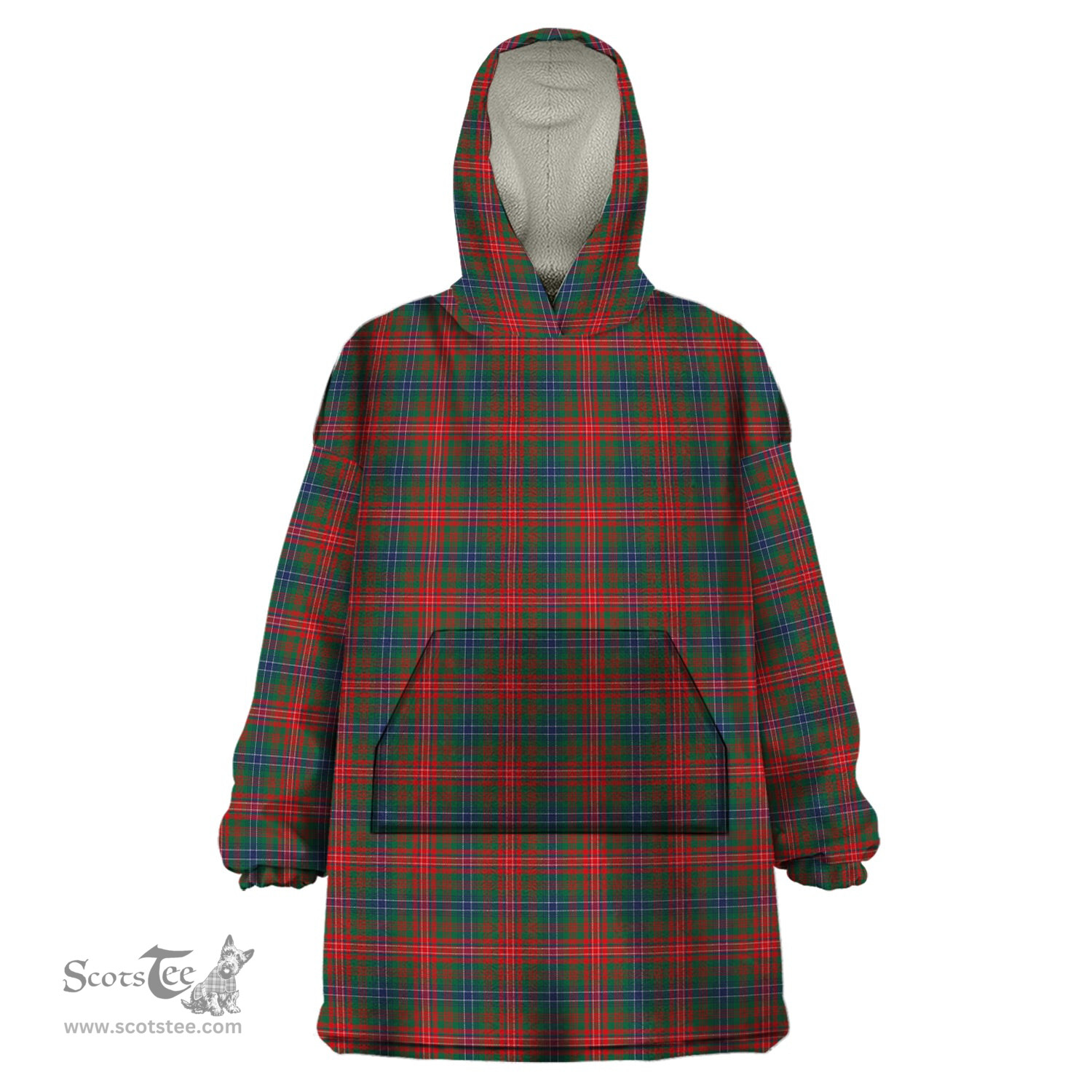 Scottish Wilson Modern Clan Tartan Snuggie Hoodie Plaid Wearable Blanket Hoodie
