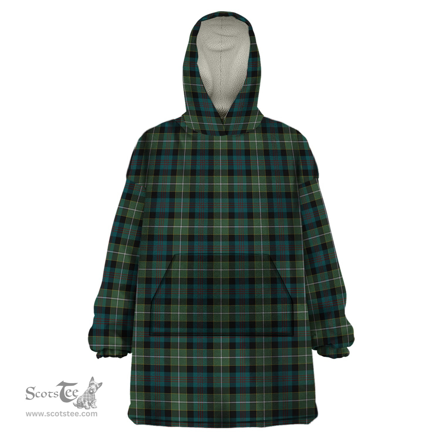 Scottish Whitson Clan Tartan Snuggie Hoodie Plaid Wearable Blanket Hoodie