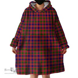 Scottish Wright Clan Tartan Snuggie Hoodie Plaid Wearable Blanket Hoodie