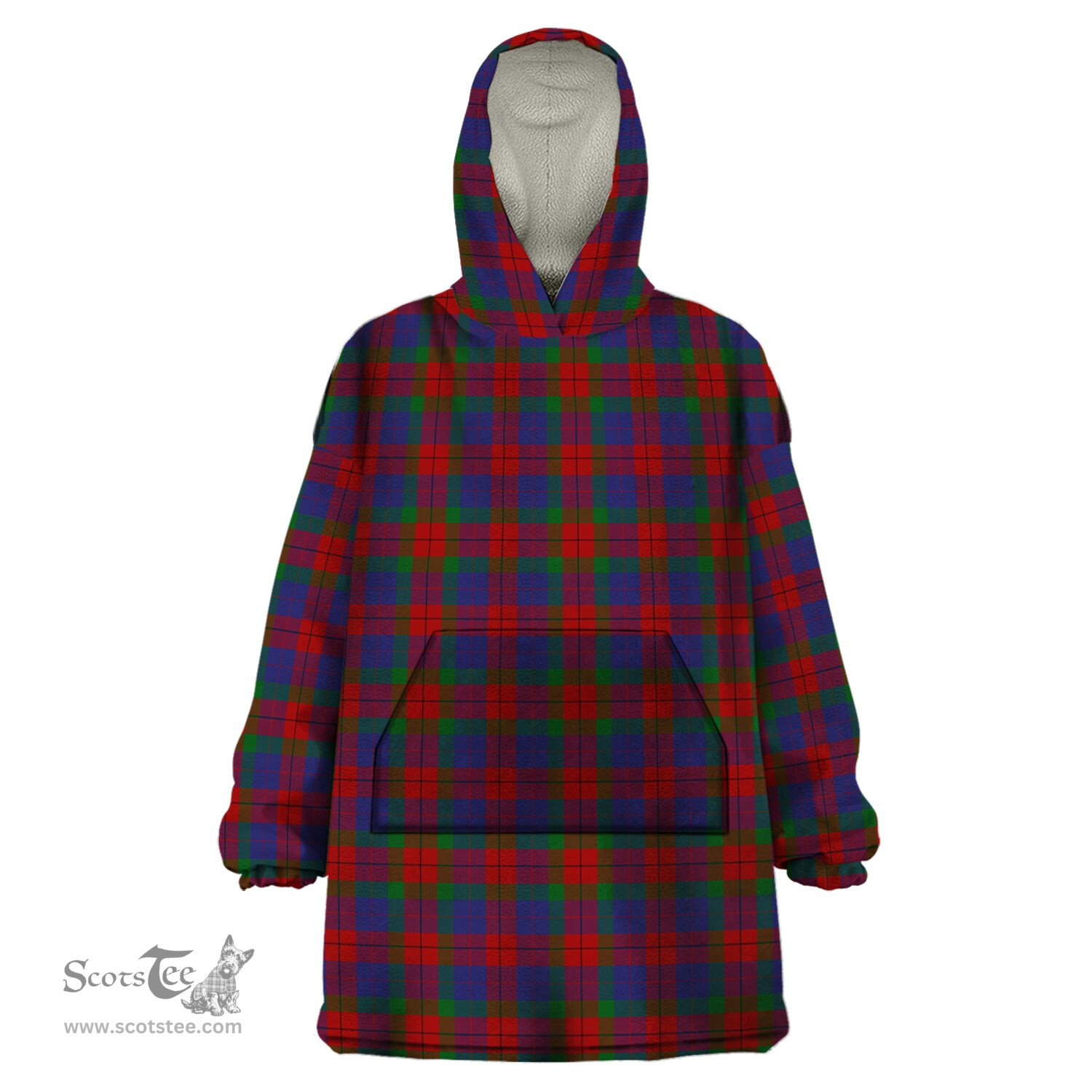 Scottish Skene of Cromar Clan Tartan Snuggie Hoodie Plaid Wearable Blanket Hoodie