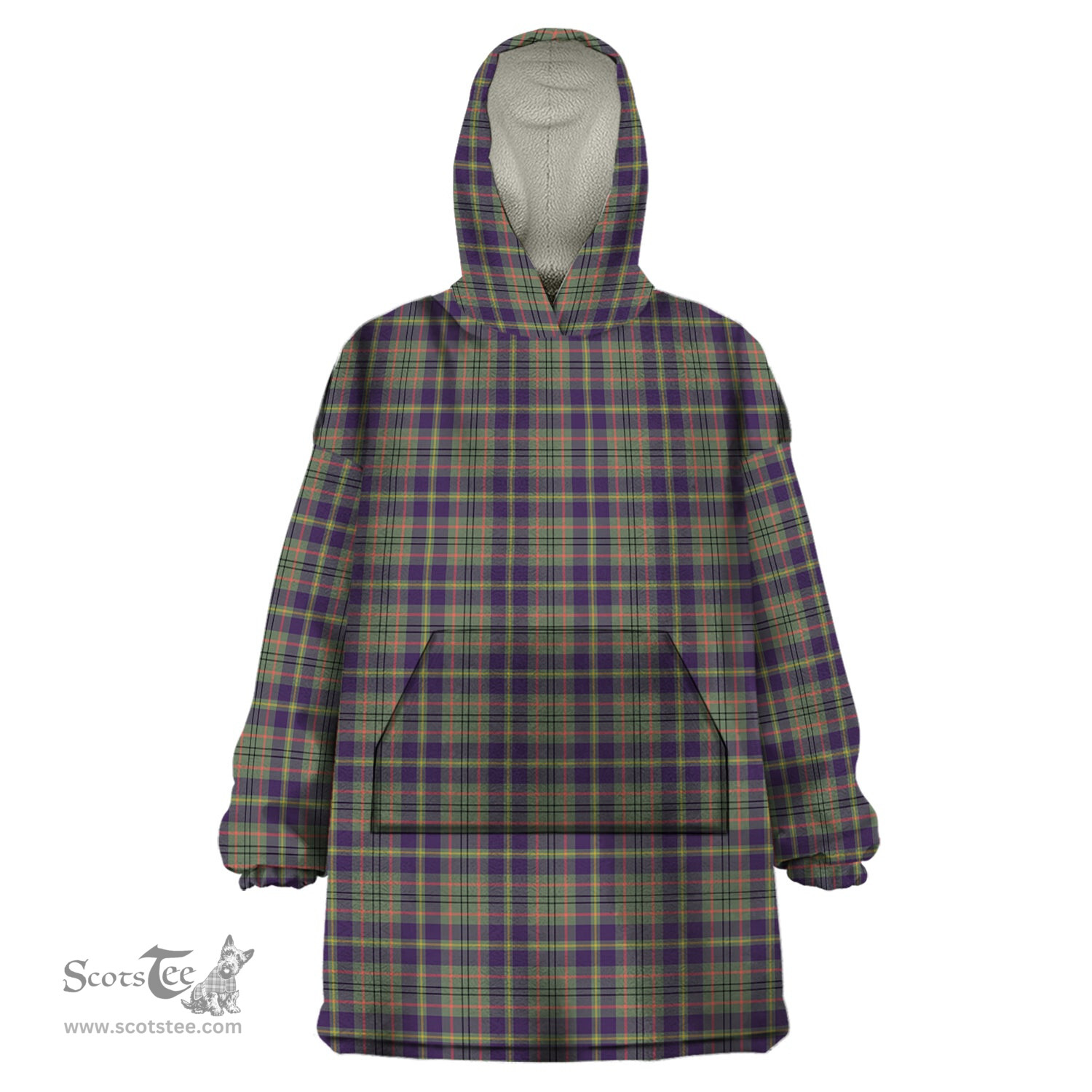 Scottish Taylor Weathered Clan Tartan Snuggie Hoodie Plaid Wearable Blanket Hoodie