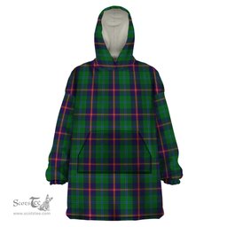 Scottish Young Clan Tartan Snuggie Hoodie Plaid Wearable Blanket Hoodie