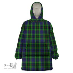 Scottish Rutledge Clan Tartan Snuggie Hoodie Plaid Wearable Blanket Hoodie