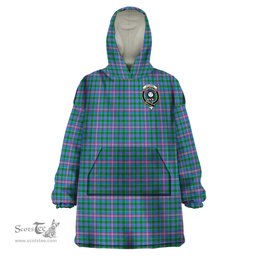 Scottish Pitcairn Hunting Clan Family Crest Tartan Snuggie Hoodie Plaid Wearable Blanket Hoodie