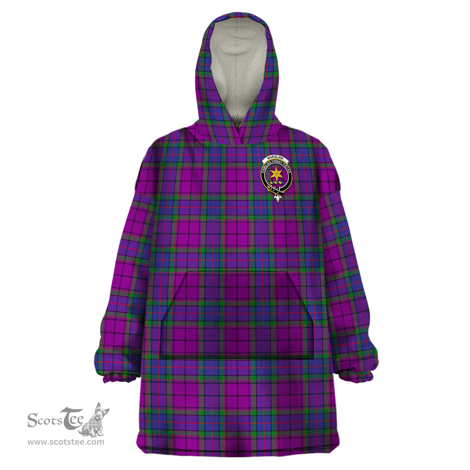 Scottish Wardlaw Modern Clan Family Crest Tartan Snuggie Hoodie Plaid Wearable Blanket Hoodie