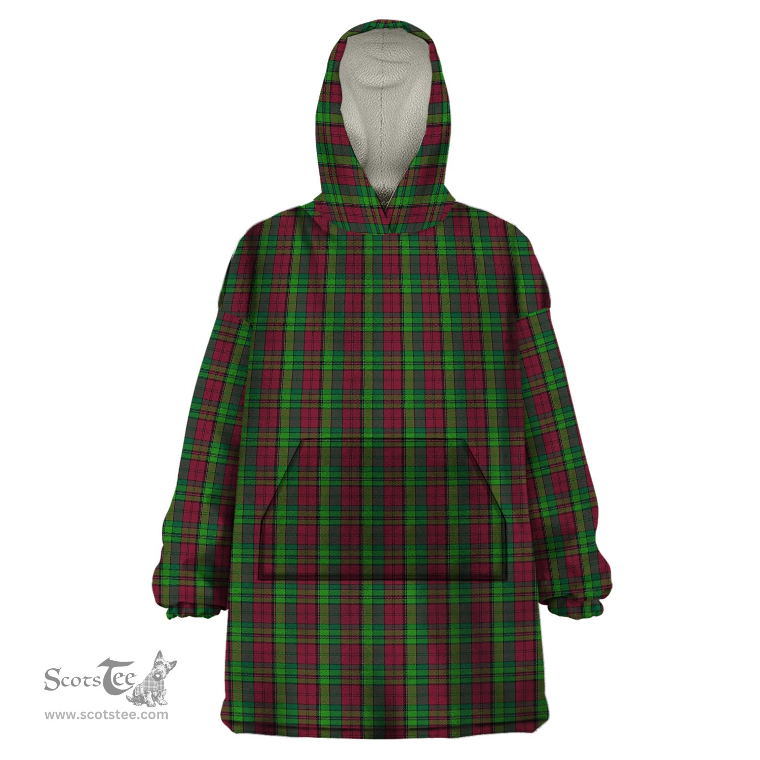Scottish Pope of Wales Clan Tartan Snuggie Hoodie Plaid Wearable Blanket Hoodie