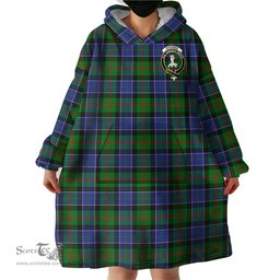Scottish Paterson Clan Family Crest Tartan Snuggie Hoodie Plaid Wearable Blanket Hoodie